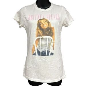 Y2K Britney Spears White & Pink T-Shirt Women’s XS
